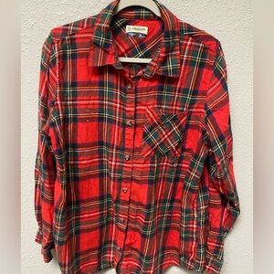 Magellan Outdoors Red and Blue Plaid Shirt